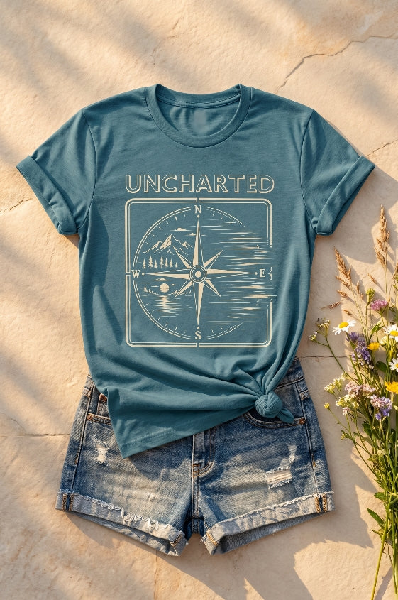 Uncharted | Vintage Compass Graphic TEE