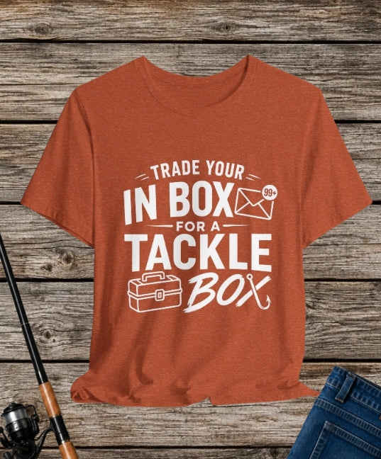 Trade Your Inbox for a Tackle Box Funny Fishing T-Shirt
