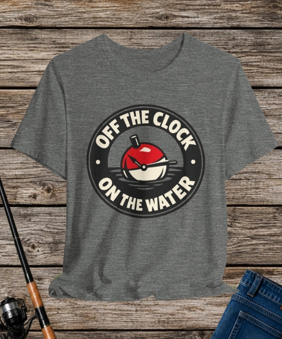 Off the Clock, On the Water | Fishing Graphic T-Shirt