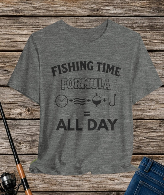Fishing Time Formula | Funny Fishing Graphic T-Shirt