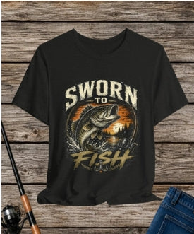Sworn to Fish – Fishing Graphic T-Shirt