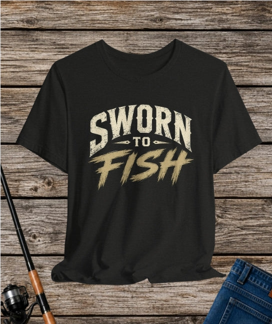 Sworn To Fish – Graphic Fishing T-Shirt