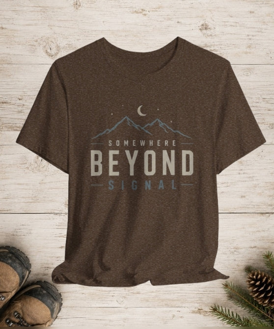 Somewhere Beyond Signal - Mountain Adventure Graphic T-Shirt